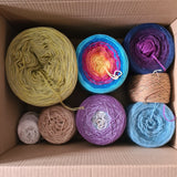 Recycle yarn box, ~1kg of yarn.