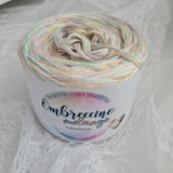 Ombreccino melange 9 ply wool white, creme, light grey, baby pink, peach, blush, lemon, pistachio, dragonfly