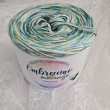 Ombreccino melange 9 ply baby pink, lemon, pistachio, medium grey, wool white, light petrol, light grey, peppermint, opal