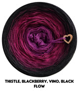 Ombreccino flow thistle, blackberry, vino, black