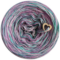 Ombreccino melange 4 ply lilac, light grey, opal, amethyst