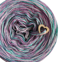 Ombreccino melange 4 ply lilac, light grey, opal, amethyst