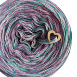 Ombreccino melange 4 ply lilac, light grey, opal, amethyst