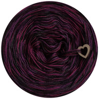 Ombreccino melange 6 ply hot pink, thistle, vino, purple, anthracite, black