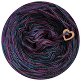 Ombreccino melange 6 ply black, anthracite, purple, night green, blackberry, midnight blue