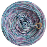 Ombreccino melange 6 ply light grey, capri, light petrol, nymph, lilac, crocus