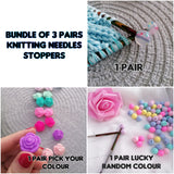 Knitting needles stoppers bundle