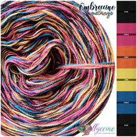 Ombreccino melange 6 ply black, fuchsia, mango, lemon, seablue, black