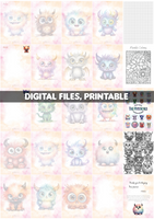 A4, A5, jpg, png, pdf, Soft Version, The Mysticals, Monsterrificakes planner by Woollyccino - downloadable, printable