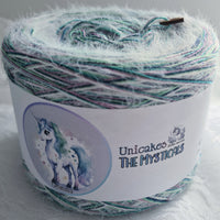 Gemma 500m 4 ply melange & 100% nylon fluffy thread with tiny colourful sequins