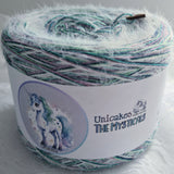 Gemma 500m 4 ply melange & 100% nylon fluffy thread with tiny colourful sequins