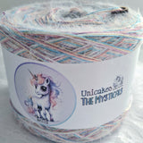 Bella 500m 4 ply melange & 100% nylon fluffy thread with tiny colourful sequins