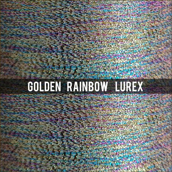 addition of thin golden rainbow lurex thread