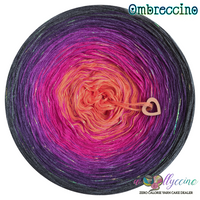 Ombreccino mango, hot pink, thistle, purple, anthracite & iridescent lurex