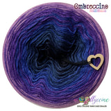 Ombreccino mandala black, shadow, midnight blue, lapis, indigo, lilac