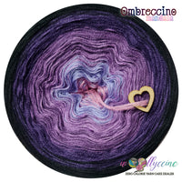 Ombreccino mandala pink, crocus, lilac, lupine, purple, black