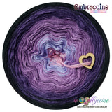 Ombreccino mandala pink, crocus, lilac, lupine, purple, black