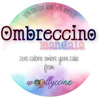 Ombreccino mandala pink, crocus, lilac, lupine, purple, black