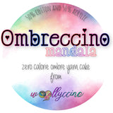 Ombreccino mandala black, shadow, midnight blue, lapis, indigo, lilac