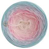 Ombreccino wool white, baby pink, dragonfly