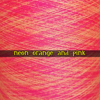 addition of neon orange/pink polyester thread