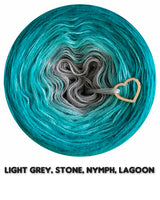 Ombreccino mandala light grey, stone, nymph, lagoon