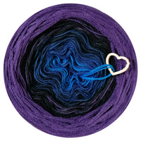 Ombreccino mandala seablue, midnight blue, black, purple