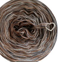 5 ply Ombreccino melange creme, beige, mud, medium grey, mocha