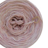 5 ply Ombreccino melange wool white, creme, peach, dirty pink, baby pink