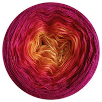 Ombreccino mandala gold, orange, lobster, hot pink