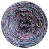 5 ply Ombreccino melange purple, violet, amethyst, dragonfly, light petrol