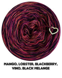 5 ply Ombreccino melange mango, lobster, blackberry, vino, black