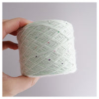 400m of 2 ply pea & 1 ply thread with tiny sequins