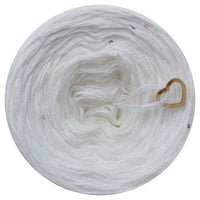 400m of 2 ply wool white & 1 ply thread with tiny sequins