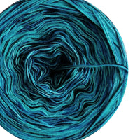 5 ply Ombreccino melange black, lagoon, riviera, seablue, midnight blue