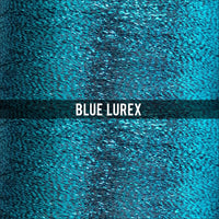 addition of thin blue lurex thread