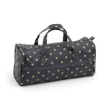 Yarn bag, charcoal, polka dots