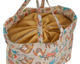 Drawstring craft bag, sloths